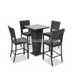 Li Dîwarê Wicker Dining 5-Piece Set